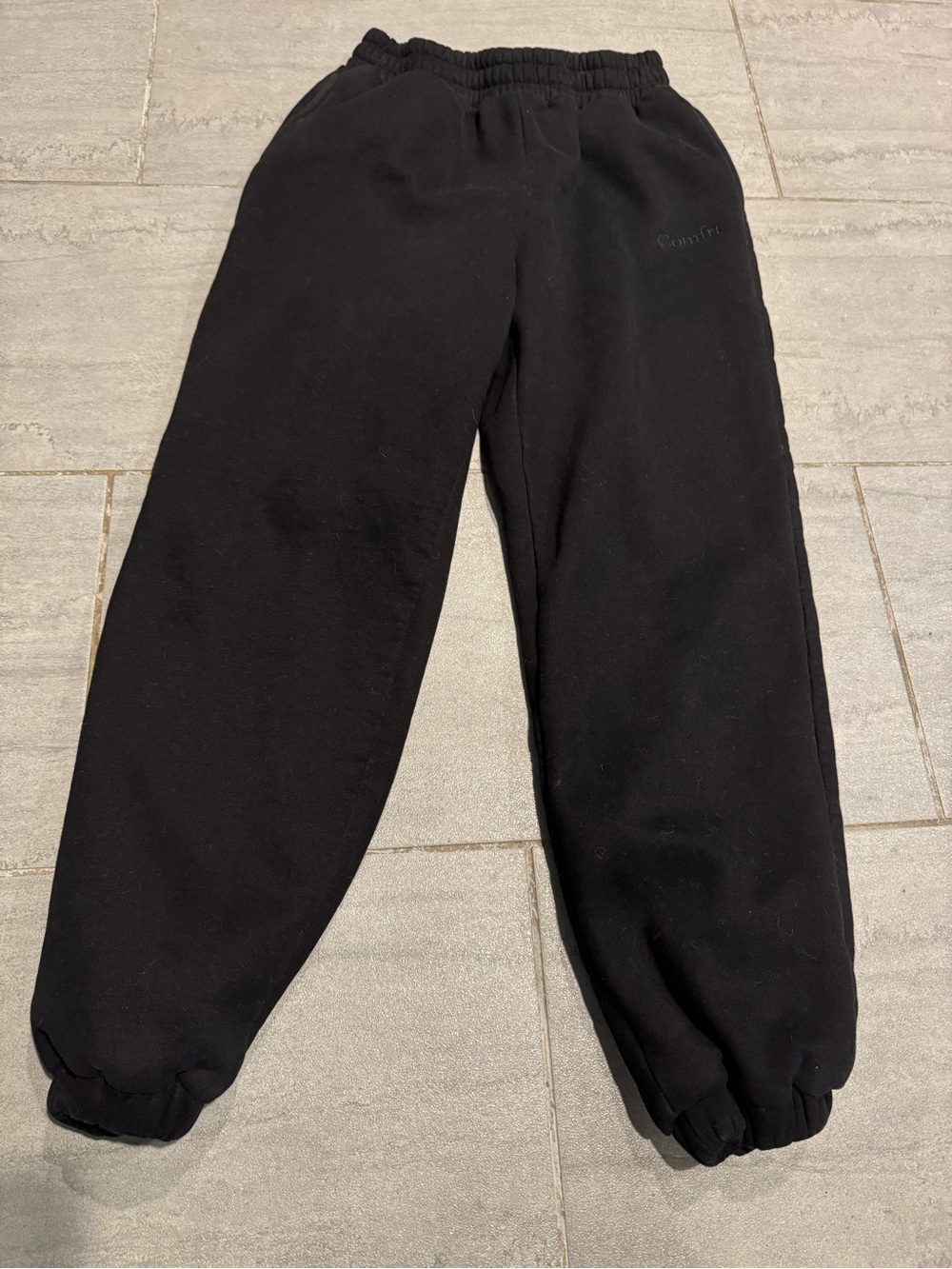 Comfrt Black Signature Fit Comfort Lounge Jogger Sweatpants Size Medium - Picture 2 of 3